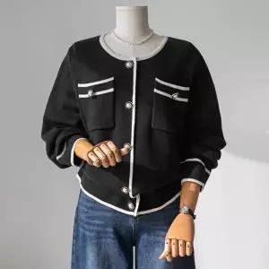 (안나앤플러스) A. 러빈 배색 가디건[가디건D1212H01] 빅사이즈