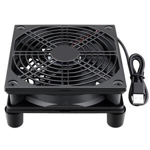 라우터 냉각 팬 DIY PC 쿨러 TV 박스 무선 조용한 DC 5V USB 전원 120mm 12CM W나사 보호 네트