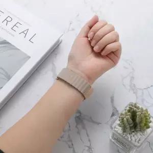 갤럭시워치6 반버튼 자석식 가죽밴드 스트랩 시계줄-WFI40RP