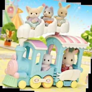 실바니안가챠 실바니안 패밀리 사막여우 무지개구름 기차 인형 피규어 장난감