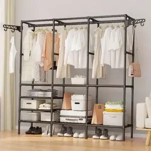 다용도 행거 이동식 스탠드 옷걸이 조립식 옷장 수납 선반 공간활용 모자걸이 정리대 모듈형 진열 바지