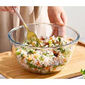 대형 샐러드볼 베이킹 유리그릇 뚜껑 내열 유리볼