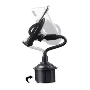 차량용 휴대전화 거치대 자바라 컵홀더형 회전 휴대폰 고정대