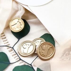 왁스 인감 스탬프에 대 한 8Pcs 총 씰링 스틱-금속 골동품 골드 결혼식 카드 봉투 크리스마스에 좋은