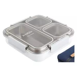 밀폐식판도시락 세트 4칸 런치박스 스텐식판 성인용 직장인 스텐 식판도시락통 보냉가방 가방
