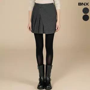 [BNX] 여성 헤링본 핀턱 랩 큐롯팬츠