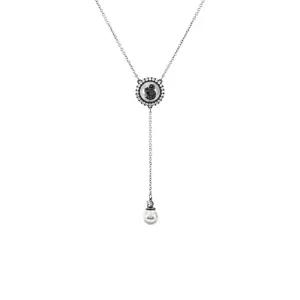 [스와로브스키]5681403 Swan 스완 그레이 진주 Y 목걸이