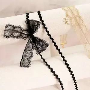 리본 푸키 초커 주얼리 두줄초커 쥬얼리 악세서리 액 WD2B3DA