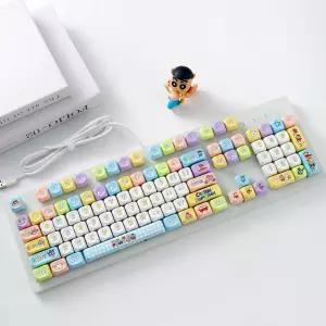 귀여운건 못참지 유선 게이밍 키보드 데스크탑 청축 적축 갈축 학생용 사무용