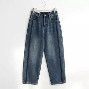 [다잇템] 여성 융기모 세미배기 백포켓 진팬츠 FW 스티치