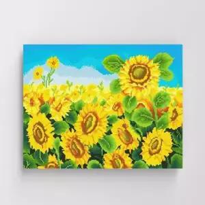 [아트박스]/하비스스퀘어 명화풍경 해바라기 하늘 보석십자수 캔버스 40x50cm