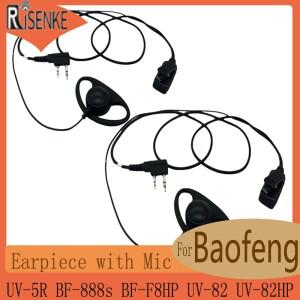 Baofeng UV-5R BF-888s BF-F8HP UV-82 Motorola Retevis 2개용 마이크 D 모양 워키토키 이어폰