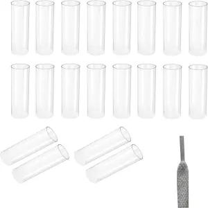 신발끈용 프루소니아 애글릿 20개 스니커즈 신발 레이스 쇼트닝 수리 팁 열 수축이 좋은 클리어 엔드