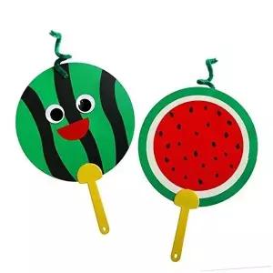 여름 수박 부채 만들기 DIY 손부채 10개 세트-WFI1A0S