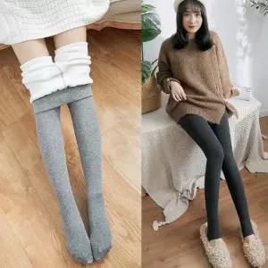 여자 슬림 하이웨스트 스타일 쫀쫀 스판 골지 유발 고리 기모 레깅스