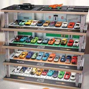 투명 토미카 진열장 타워 수납 보관함 케이스 조명 미니카 장식장