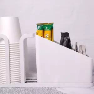 홈카페 스틱커피 티백 정리 디스펜서 화이트  사무실 탕비실