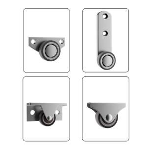 무소음 방향성 캐스터 나일론 고무 바퀴 도어 리프팅 측면 장착 킥 서랍 풀리 초박형 숨김형 롤러