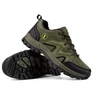 낚시신발 남성용 하이킹 신발 여행 산악 등반가 야외 미끄럼 방지 스니커즈 레이스업 트레킹 클라이밍 스포