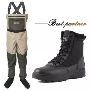 낚시신발 플라이 낚시 웨이더 및 웨이딩 신발 고무 밑창 물고기 바지 아쿠아 스니커즈 의류 세트 록 스포츠