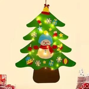 DIY 펠트 크리스마스 트리 루돌프 산타 눈사람 펠트벽트리 LED포함