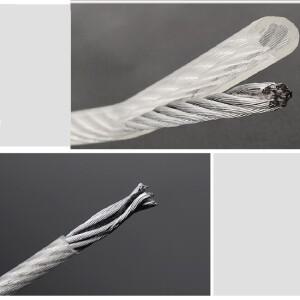 1.5MM-10MM 투명 아연 도금 강철 와이어 로프 PVC 플라스틱 코팅 온실 격자 열정 과일 부드러운 빨랫줄