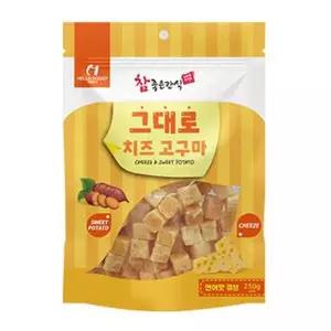 헬로도기 강아지 그대로 치즈 고구마 연어맛 큐브 250g
