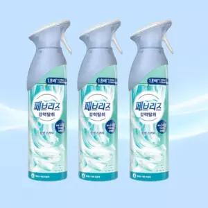 페브리즈 실내 차량 공기 탈취제 에어 강력 탈취 린넨 스카이 165g x 3개