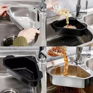 깔끔스텐 싱크대 음식물 수거통 바구니 수세미 거치대 음식물쓰레기바구니 음식물바구니 음식물통