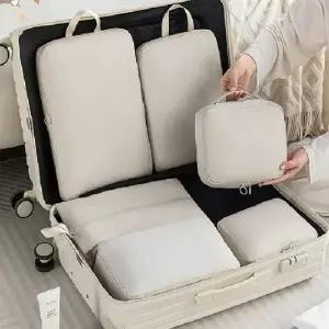 여행용 압축 파우치 6종세트 여행 캐리어 이너백 압축팩 다용도 정리보관백 방수파우치