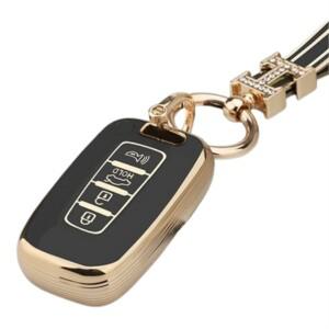 키에티 현대 기아 호환 그랜저TG 모하비 쏘렌토R 4버튼 키케이스 + H큐빅 키체인