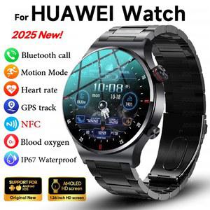 2025 새로운 NFC 스마트 시계 남자 AMOLED 390*390 HD 화면 GPS 스포츠 심박수 블루투스 통화 비즈니스 SmartWatch For Android
