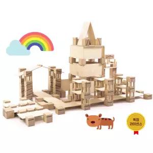 JustBlock 공간 구조 사고 스마트라인 베이직160 + 활동북 구성 원목교구