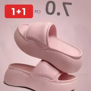 욕실 화장실 거실 쿠션 슬리퍼 7cm 키높이 통굽 여성