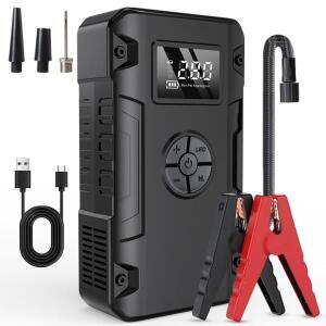 자동차 타이어 공기 주입 펌프 액세서리 점프 스타터 에어 컴프레서 파워 뱅크 배터리 팩