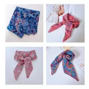 페이즐리 뜨게 손수건 쁘띠스카프 매너손수건 쁘띠스카프 도시락가방 대형손수건