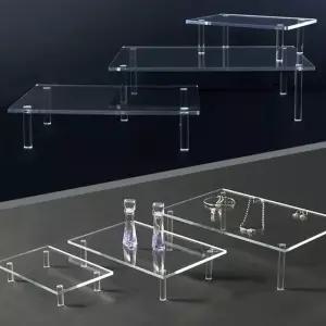 사각 테이블형 소형진열대 아크릴 화장품 소품 진열대 사각진열대 테이블형진열대