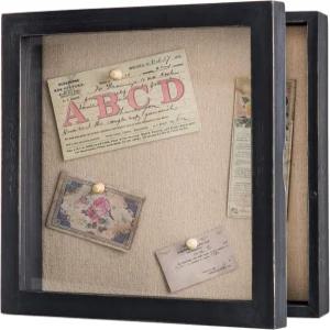 동결점 섀도우 박스 프레임 10x10 디스플레이 케이스 액자 리넨 뒷면 기념품 포함 보관 결혼식 꽃 메모리