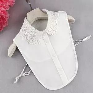 펀칭 패턴 레이어드 넥케이프 페이크 카라 이너셔츠-WFIDRD6