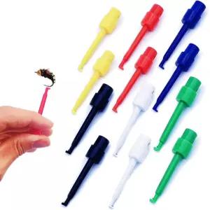 플라이 타이핑 플라스틱 훅용 리워스 12pcs 해클 플라이어 낚시 미끼 또는 후크 디스플레이