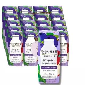 상하목장 유기농주스 사과블루베리케일 125ml (20팩)
