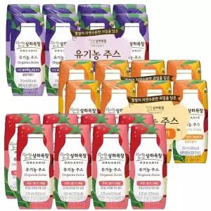상하목장 유기농주스 125ml 3종(사오케8+사딸케8+사블케8) 총24입