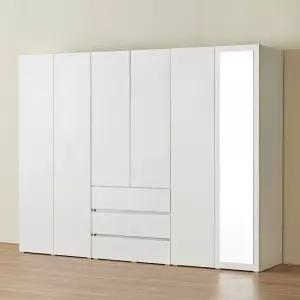 [가구] 마일 터치 싱글+전신거울+서랍 옷장 세트 2400