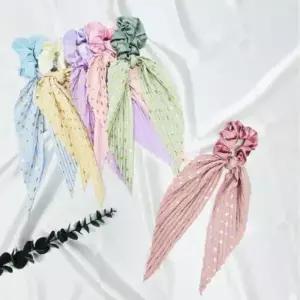 /신상오픈런 여성용 폴리에스터 긴 골드 스카프 헤어밴드