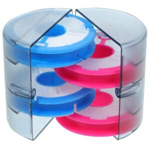 BESPORTBLE 낚싯줄 스풀 홀더 박스 - 태클 액세서리용 멀티 컬러 실리콘 낚싯줄 보관 용기, 2.36x2.36인치