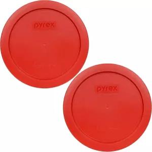 파이렉스 7201-PC 4컵 양귀비 레드 식품 보관 교체 뚜껑(2팩) - 미국산