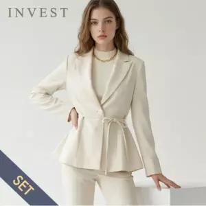 [인베스트] 테일러드 페플럼 자켓+스트링 세트_IN6S1JK1051