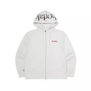 코닥 KODAK 레인보우 빅로고 후드 집업 WHITE MELANGE 221117