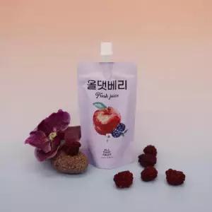 올댓베리 청송 블랙베리 복분자 사과즙 120ml, 30개