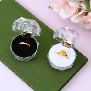 투명 돌반지상자 아크릴 반지상자 반지케이스 팔각 잇템 기획상품